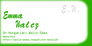 emma walcz business card
